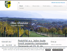 Tablet Screenshot of obecvresovice.cz